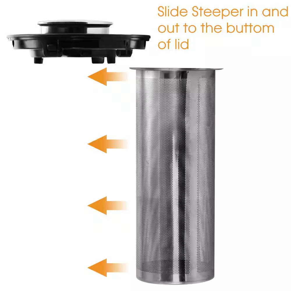 7.6 Cup Stainless Steel Cordless Electric Kettle with LED Base