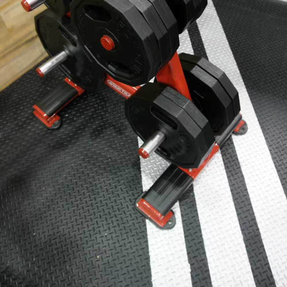 Diamond Plate 4 Ft. X 10 Ft. Black Rubber Flooring (40 Sq. Ft.)