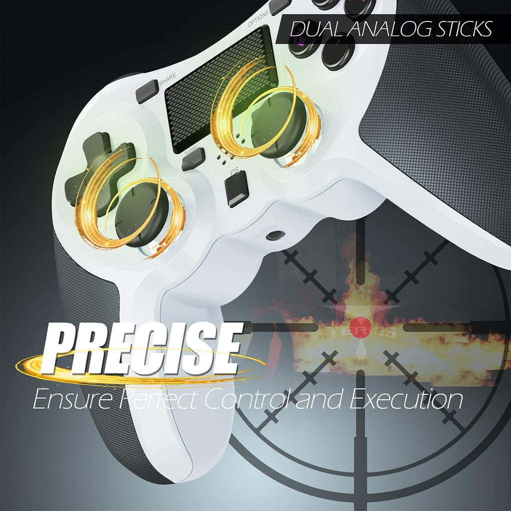 Wireless Controllers Compatible with Play-Station 4 Game Controllers for PS-4 Pro/Ps-4 Slim, Built-In Speaker & Stereo Headset Jack Multitouch Pad Rechargeable Lithium Battery