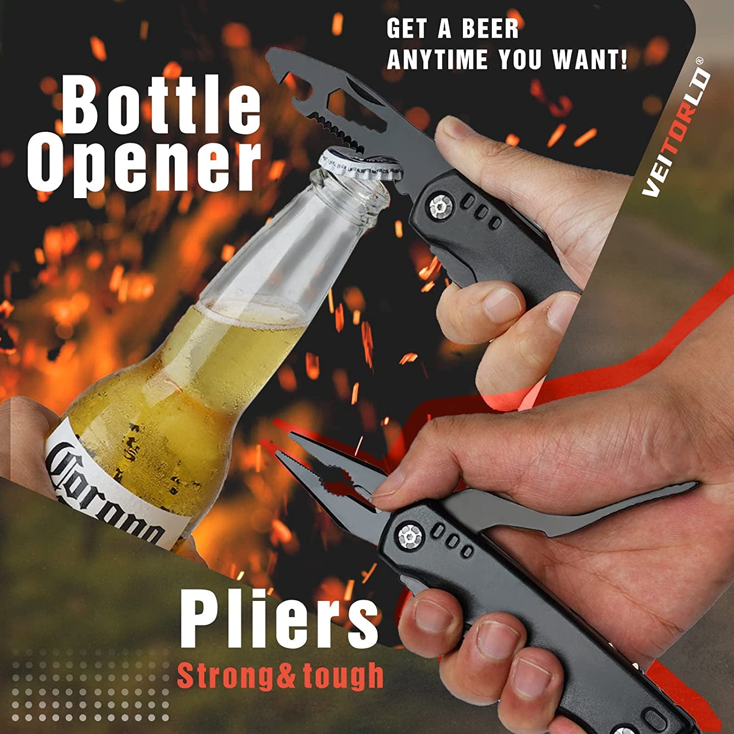 Gifts for Dad Men, Cool Fathers Day Birthday Gifts Ideas for Men Grandpa Papa from Daughter Wife Son, BEST DAD EVER Gift, All in One Survival Tools Hammer Multitool, Camping Hunting Presents