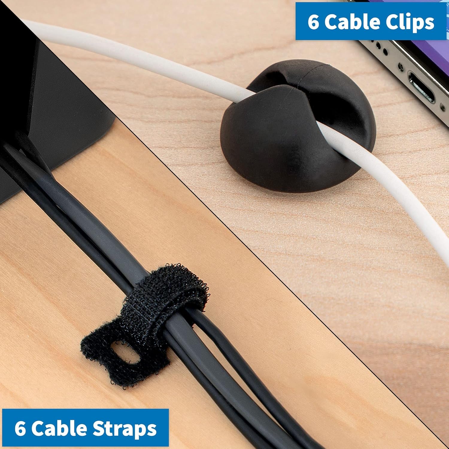 Cable Management Box [Cable Organizer Box Home Tool, Power Strip Cover, Baby Proof & Pets Electric Concealer] Wire Cord Cable Box Outlet Surge Protector - Lounge, Desk, TV & Computer (3 Boxes, Black)