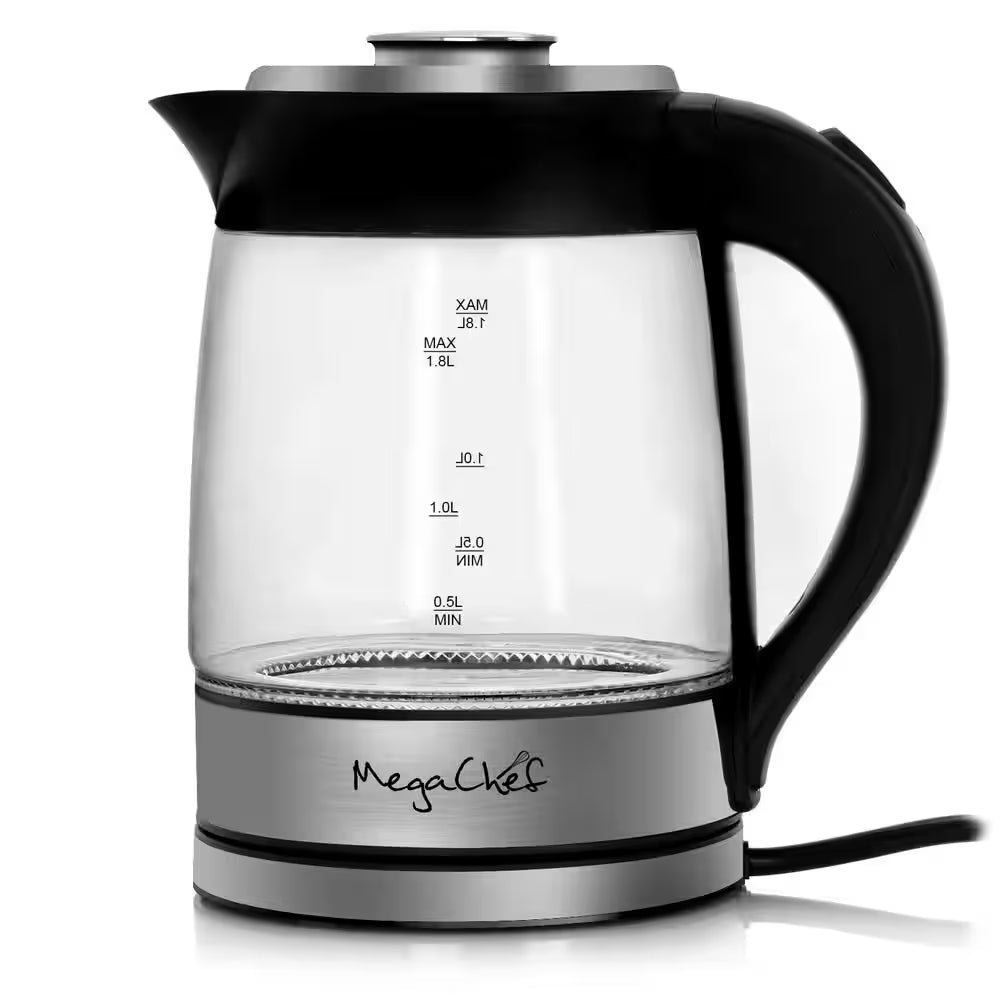 7.6 Cup Stainless Steel Cordless Electric Kettle with LED Base