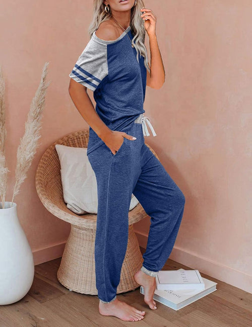 2 Piece Lounge Sets for Women Summer Pajamas Two Piece Set Travel Outfits Lingerie Sleep Loungewear Matching Clothing