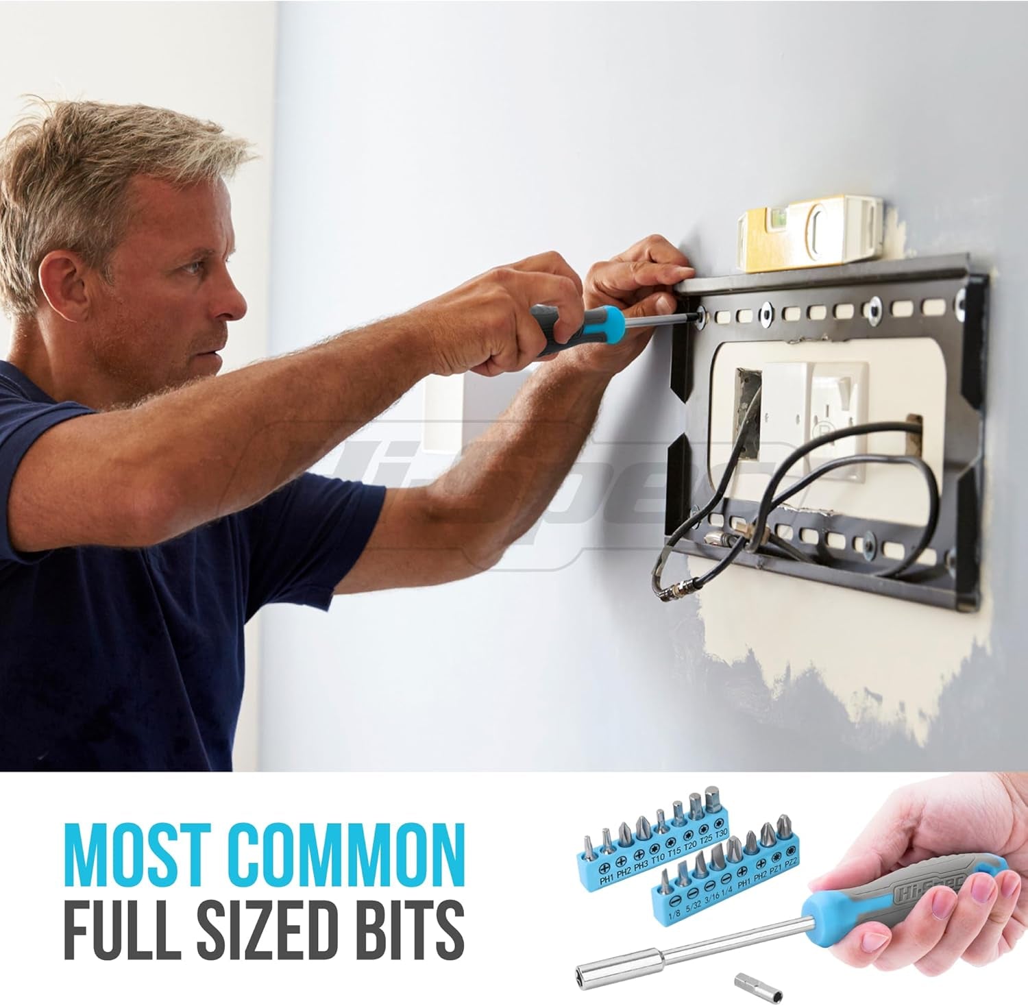 Tool Set, Blue Household Starter Set with Tool Box, Car Toolkit, Tools for Home Office Dorm Room Essentials, Easy to Carry and Store