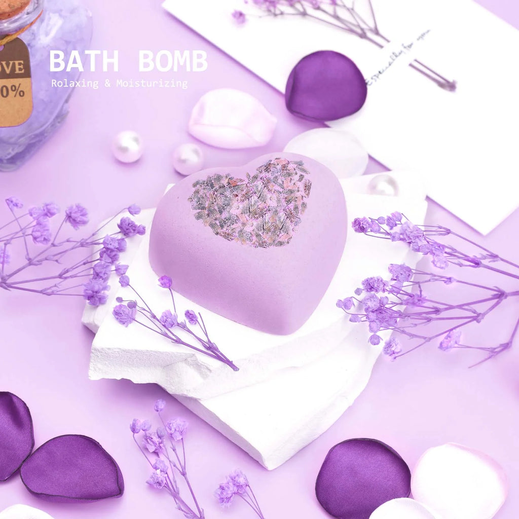 Gift Baskets for Women, 0 Pack Spa Bath Gift Sets, Bath and Body Baskets Set Holiday Birthday Gifts for Mom Women, Purple